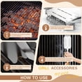thumbnail image 3 of Rosaver Bristle-Free Grill Brush with Scraper, 3-in-1 BBQ Cleaner with Stainless Steel Mesh & Silicone Core, Detachable Head, Safe for Gas Charcoal Porcelain Grills, 3 of 6