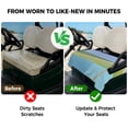 thumbnail image 4 of Golf Cart Seat Covers for 2 Seater, Aqua Teal Orange Soft Microfiber Cart Seat Towel Blanket, Modern Oil Painting Abstract Absorbent Breathable Non Slip Bench Seats Protector for Golf Course 51"x31", 4 of 9