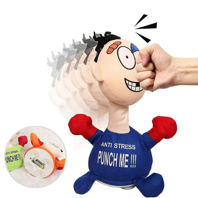 Funny Punch Me Screaming Doll, Interactive Toys With Sound Desktop Punching Bag Stress Relief Gifts