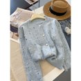 thumbnail image 4 of Chaqueta de suéter de manga larga con cuentas de uñas de alta gama para mujer Otoño Invierno nuevo suéter de punto bonito y cómodo suelto Top elegante, 4 of 4