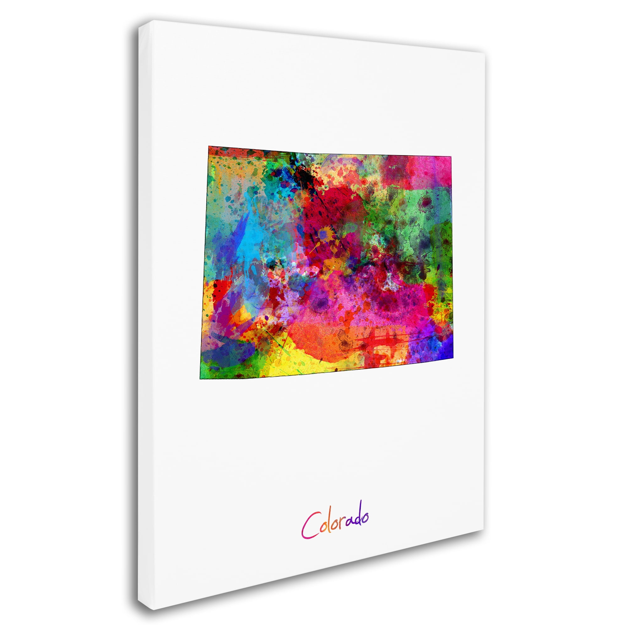 Trademark Fine Art "Colorado Map" Canvas Art by Michael Tompsett