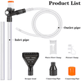 thumbnail image 1 of Pneumatic Aquarium Cleaning Kit - No Electric Siphon Start Gravel Cleaner, Handheld Water Changer with Flow Control Valve, Multi-Functional Fish Tank Tool for Waste Removal, Algae Scraping, Moss, 1 of 6