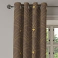 thumbnail image 2 of Ambesonne Art Deco Grommet Curtain, Dark Brown Classic Scales, 50"x60", Dark Brown Sand Brown, 2 of 5