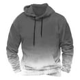 thumbnail image 4 of Caqnni Men's Casual Colorblock Pullover Fashion Loose Fit Long Sleeve Graphic Trendy Drawstring Hoodie Sweatshirt (XL,Grey), 4 of 4