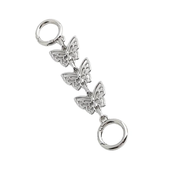Butterfly Clasp Adjustable Jewelry Extender Chain for Necklace Alloy Bag Accessory