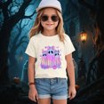 thumbnail image 2 of HCNTES Toddler Baby Girl Halloween Shirt Cute Ghost Pumpkin T-Shirt for Kids Short Sleeve Tee Fall Tops, 2 of 5