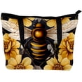 thumbnail image 2 of Honeybee Canvas Leather Mix Hand-Held Bag - Twill, Sponge, Jeanette - 30x10.5x39cm - Women's Fashion Accessory for Work and Travel, 2 of 5
