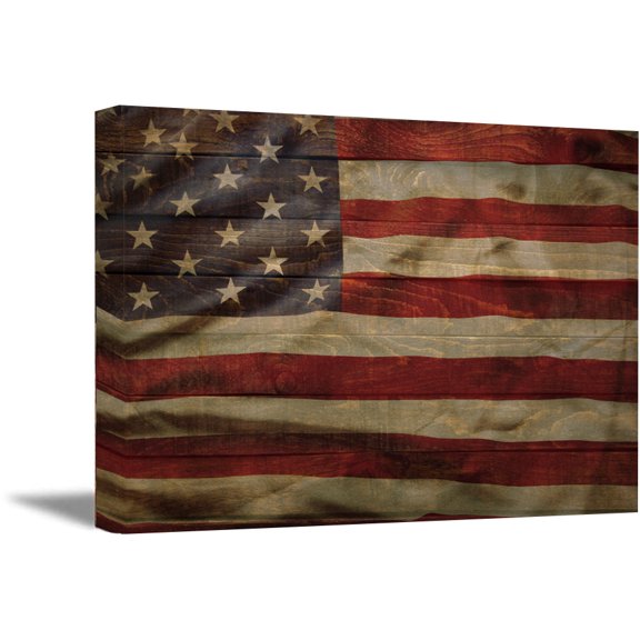 Awkward Styles American Flag Canvas Art Retro Rustic Style USA Art American Flag Wall Art USA Wall Decoration American Canvas Wall Art