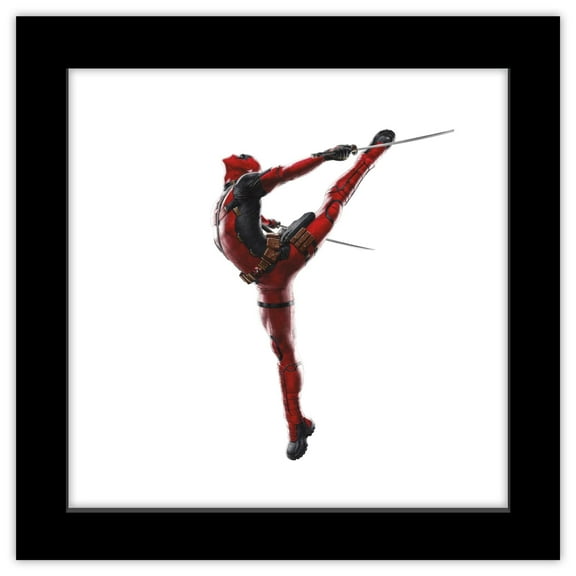 Gallery Pops Marvel Deadpool & Wolverine - Deadpool Katana Ballet Wall Art, Black Framed Version, 12" x 12"