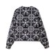 thumbnail image 4 of HH TRAF Otoño Invierno Mujer Elegante Cárdigan Estampado En Blanco Y Negro Cuello Redondo Moda Botón Manga Larga Ropa De Calle Para Mujer, 4 of 5