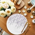 thumbnail image 2 of Round Placemats Purple Gray Floral 15 inch Set of 4 Table Mats for Dining Table Spring Flowers Heat Resistant Non-Slip Kitchen & Home Decorative Place Mat Set, 2 of 8