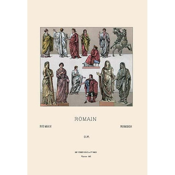 Roman Civil Costumes-Fine Art Canvas Print (20" x 30")