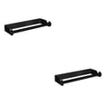 thumbnail image 4 of Unatoiry Paper Dispenser Towel Holder Space-saving Wall-mounted Punch-free Countertop Storage Bracket Accessory Household Black 2Set, 4 of 6