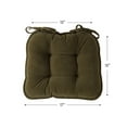 thumbnail image 6 of Greendale Home Fashions Indoor Reversible Corduroy Chair Pad (2-Pack), Sage, 6 of 6