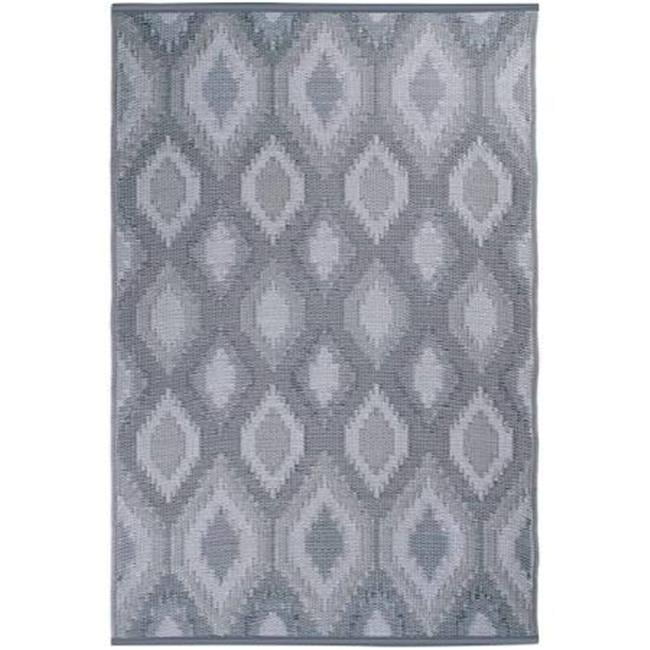 Gray Ikat Outdoor Rug 4X6 Ft