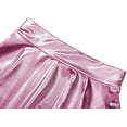 thumbnail image 6 of Women's Shiny Flared Pleated Mini Skater Skirt, 6 of 8