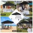 thumbnail image 6 of CROWN SHADES 10'x10' Instant Canopy Tent with 1 Sidewall with One Push Setup Sun Shelter for Events Parties Black, 6 of 8