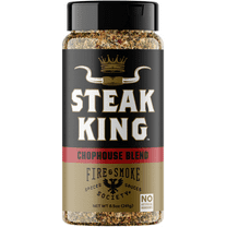 Fire & Smoke Society Steak King Steak Seasoning, BBQ Rub, 8.5 oz Mixed Spices & Seasonings