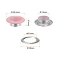 thumbnail image 2 of 200 Set Round Grommets 10mm Dia Metal Eyelets with Washers for Scrapbooking Shoes Clothes Leather Canvas, Pink, 2 of 6
