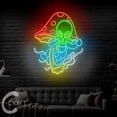 thumbnail image 2 of C-CRAFT Alien Flying Mushroom Neon Sign LED Light 30 inch for Bedroom Home Wall Art Decor, 2 of 5