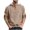 Khaki, variant on Mens Hoodies Plain Relaxed Fashionable Button-Up Drawstring Long-Sleeved,Size 3XL