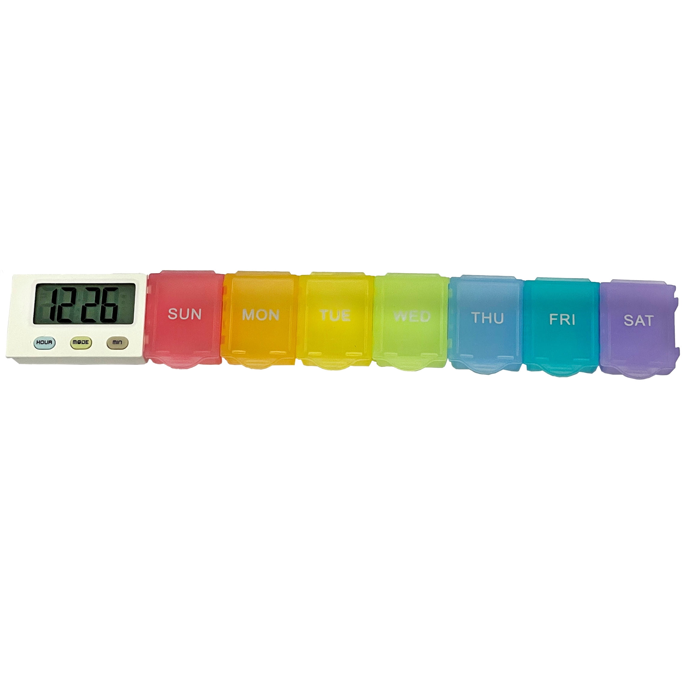 North American Health & Wellness 7 Day Pill Organizer with Alarm Clock