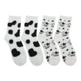 thumbnail image 1 of 2 pares de calcetines delicados de vacas de dibujos animados, calcetines peludos para mujer, calcetines de felpa de tubo, 1 of 7