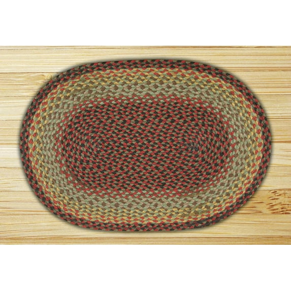 earth rugs 07-081 oval rug, 5 x 8', burgundy/black/sage