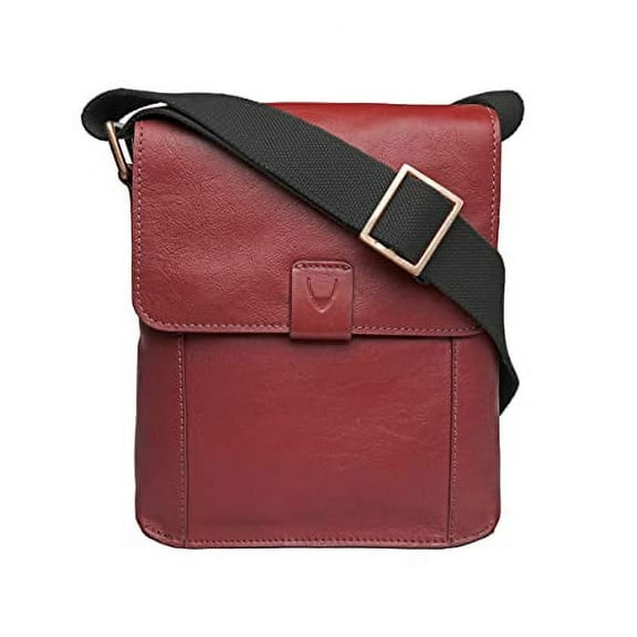 Hidesign Aiden Genuine Leather Mini Crossbody Unisex Messenger Bag & Travel Bag / 10.5" iPad Bag - size (8"L x 10"H x 2.4"W)
