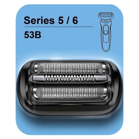 53B Replacement Shaver Head,Compatible with Series 5 Electric Shavers,for Models 5672, 5018s, 5020s, 5049cs, 5050cs, 6020s, 6072cc, and 6090cc Series.