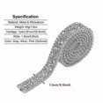 thumbnail image 2 of Sparkling Crystal Mesh Ribbon Trim, 15mm Wide Rhinestone Roll, 1 Yard Silver Diamond Wrap Trim for Crafting and Decorations, 2 of 5