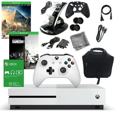 Xbox One S Assassin's Creed Console with 10 in 1 Accessories Kit and Console Bag