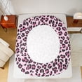 thumbnail image 5 of Manfei Cheetah Leopard Twin Sheet Set (3-Piece) Jungle Pink Purple Black Luxury Decor For Kids, 5 of 7