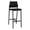 OpenHouse Black, variant on Avon Reception Waiting Cafe Stool UPH Seat Back / Black Steel / Navy Blue
