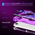 thumbnail image 5 of Casetego for iPhone 16e Case,iPhone 17e Case,Glow In The Dark Cute Fashion Blue Crystal Butterfly,Heavy Duty Shockproof Protective Stylish Phone Case For Women Girls Gifts,Purple Butterfly, 5 of 9