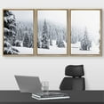 thumbnail image 2 of wall26 Framed Canvas Print Wall Art Set Duotone Winter Snow Forest Trees Nature Wilderness Photography Realism Rustic Landscape Colorful Cool for Living Room, Bedroom, Office - 16"x24"x3 Na, 2 of 5