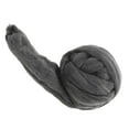 thumbnail image 1 of Hilo de lana grueso Hilo de mecha grueso Tejido a mano Hilo de peso DIY Tubular gigante gris oscuro, 1 of 9