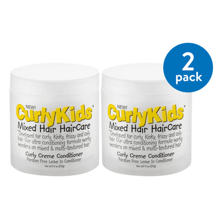 Mix Leave - CurlyKids Mixed Texture HairCare Curly Creme Leave in Conditioner, 6 oz (Pack of 2)