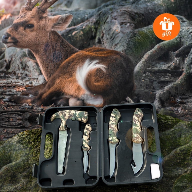 JELLAS Hunting Field Dressing Kit, 6 Pieces Game Processing Knife