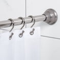 thumbnail image 2 of Better Homes & Gardens Rustproof Modern Adjustable Tension Shower Curtain with Decorative Wave Finials, 53" - 86", Brushed Nickel, 2 of 6