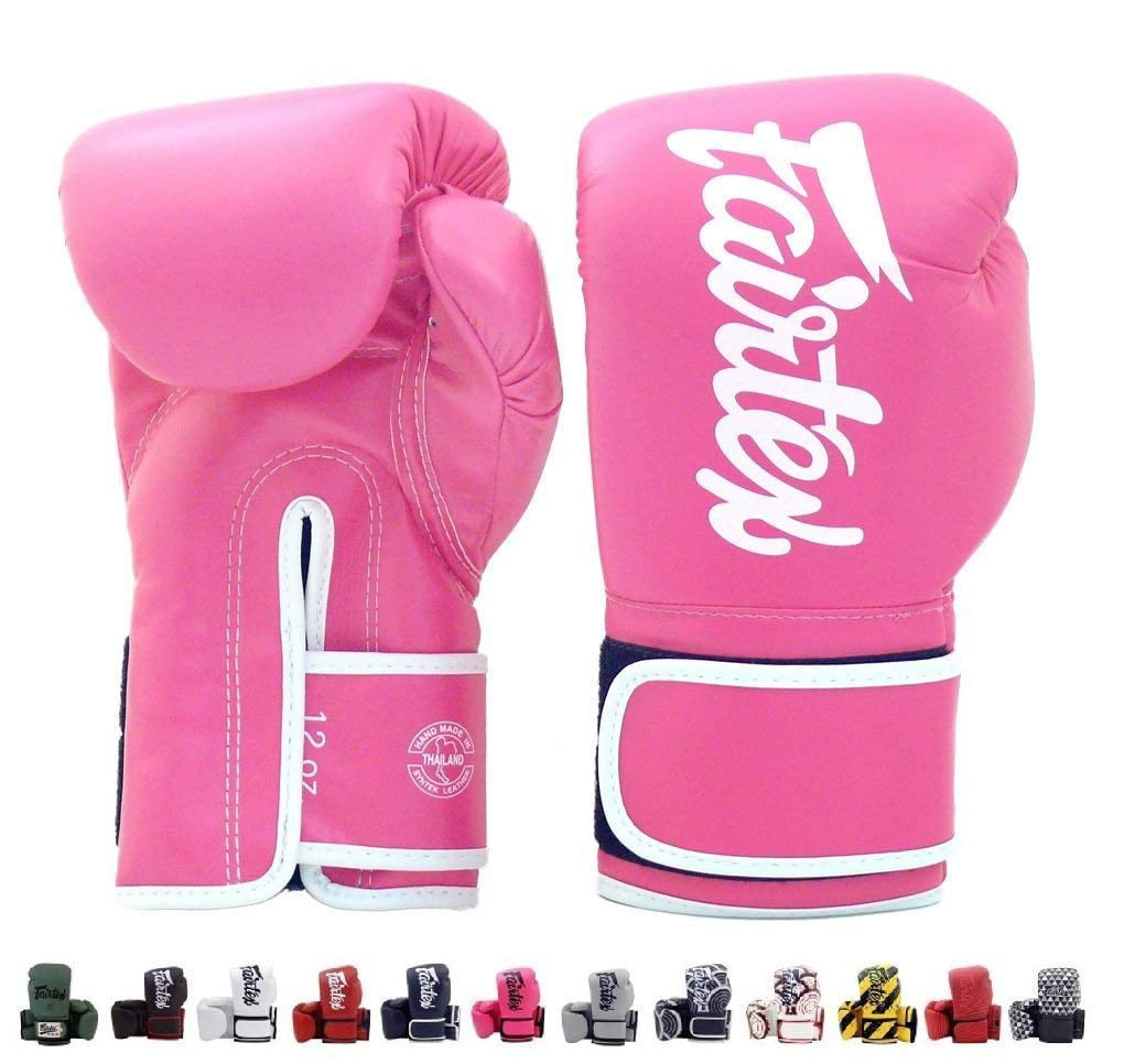 Fairtex Muay Thai MMA K1 Boxing Gloves BGV1 Nation Print Pink Training Sparring