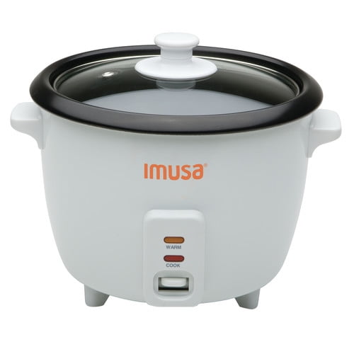 Photo 1 of IMUSA USA 3 Cup Cooked Electric Non-Stick White Rice Cooker