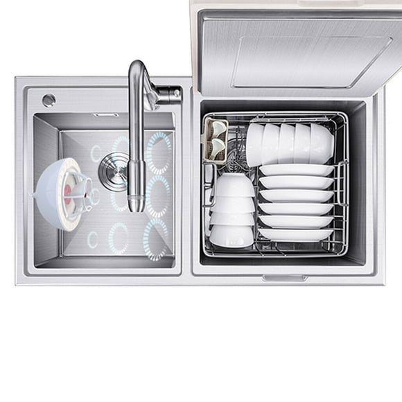 Mini Lave-Vaisselle à Ultrasons Lave-Vaisselle Ménager Appareil de Nettoyage Automatique Évier de Cuisine Lave-Vaisselle USB Petit Appareil Électroménager Rouge