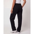 thumbnail image 3 of Real Essentials 3 Pack: Women's Relaxed Fit Fleece Open Bottom Sweatpants - Casual Athleisure (Available In Plus), 3 of 6