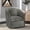 Grey, variant on Polyester Swivel Sitting Solution | Ideal for Home Spaces | Solid Hardwood Frame Build | Soft Dacron Seat Wrapping