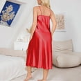 thumbnail image 4 of Aloohaidyvio Satin Nightgowns for Women Babydoll Lingerie Slip Dress Sexy Sleepwear V Neck Nighty Chemise, 4 of 6