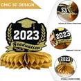 thumbnail image 2 of SlaBao 9pcs Graduation Honeycomb Centerpiece Graduation Table Decorations Graduation Decorations Class of 2023,Black and Gold Graduation Party Decorations 2023, 2 of 4
