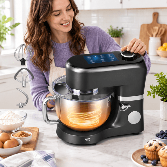 Stand Mixer With Dough Proofing 6-quart Tilt-head Black