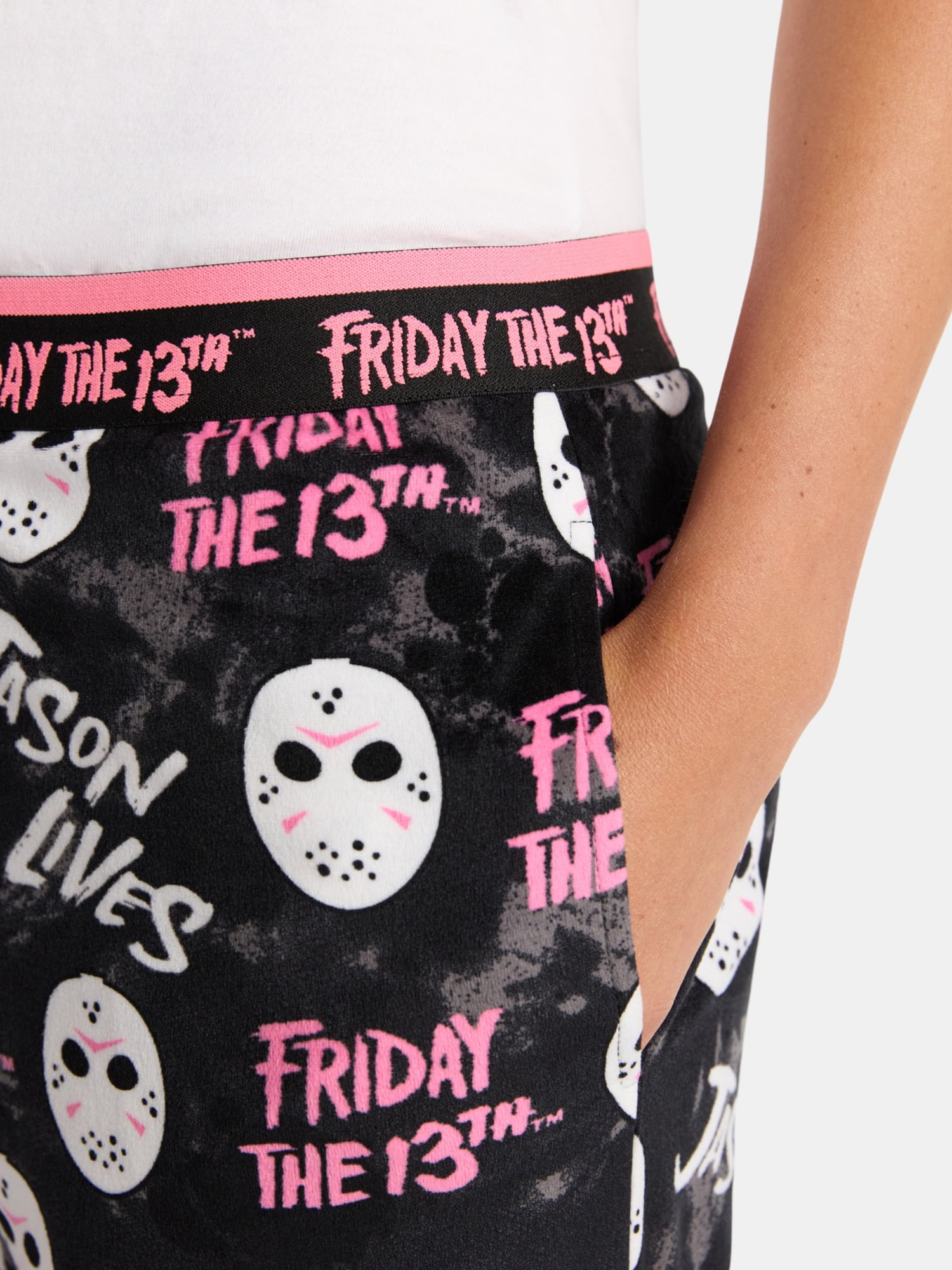 Warner Bros. Friday the 13th Women's Halloween Velour Sleep Pants, Sizes XS-3X