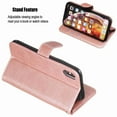 thumbnail image 3 of Dteck Case For Apple iPhone X / XS Zipper Wallet Money Pocket[Credit Card Holder Slot] Protective [Magnetic Closure] PU Leather Wallet Cover, rosegold, 3 of 4